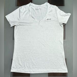 Under Armour Women’s Heat Gear Loose Fit Gray V Neck T Shirt Small
